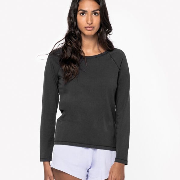 Native Spirit Ladies Raglan Long Sleeve Washed T-Shirt Thumbnail